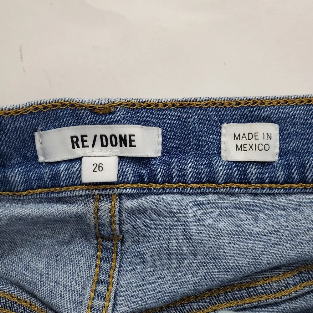 Re/Done Jeans 90's High Rise Ankle Crop Retro Boho Casual Denim Size 26 - Picture 8 of 12